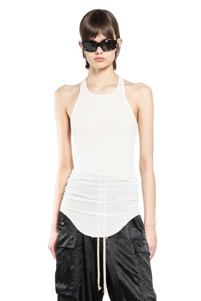 Rick Owens Temple Basic Rib Tank In White