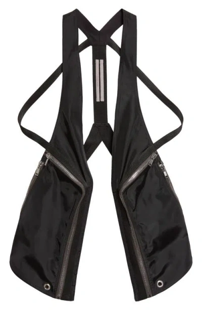 Rick Owens Temple Bauhaus Vest In Black