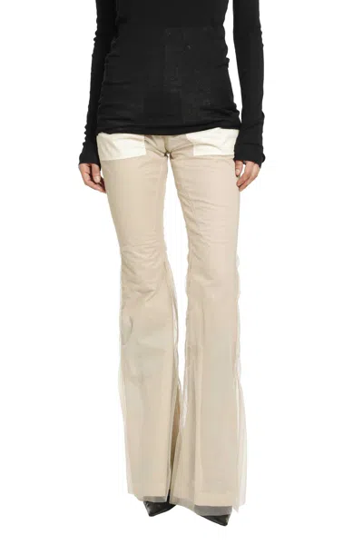 Rick Owens Temple Bolan Flared Trousers In Sand