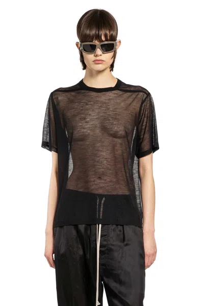 Rick Owens Temple Brad T-shirt In Black
