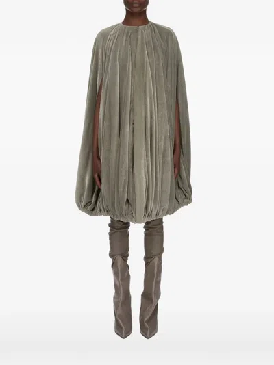 Rick Owens Temple Bubble Coat In Gray