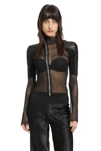 Rick Owens Temple Combo Gary Jacket In Black