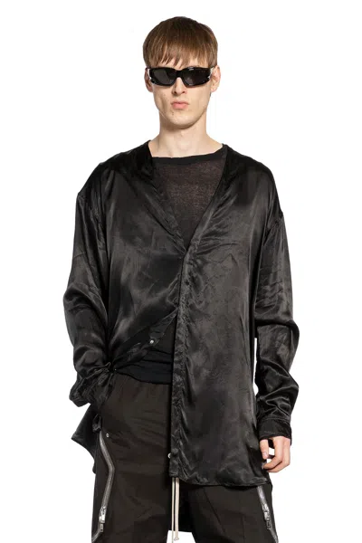 Rick Owens Temple Concordian Shirt In Black