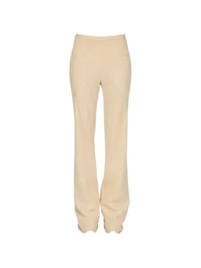 Rick Owens Temple Flared Trousers In Neutral
