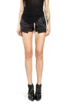 Rick Owens Temple Fog Boxers In Cupro Satin In Black