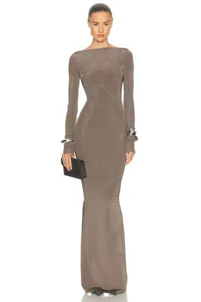 Rick Owens Temple Gown In Brown