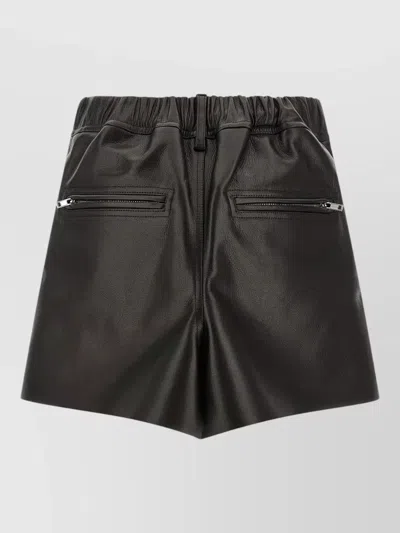 Rick Owens Temple Inspired Shorts Zip Pocket Detail In Black