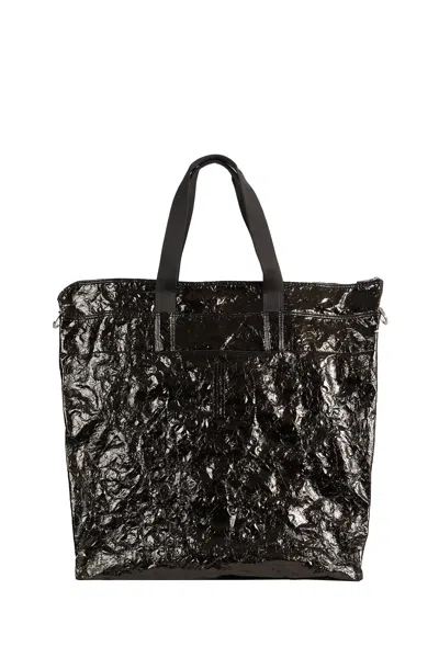 Rick Owens Temple Large Messenger Bag In Black