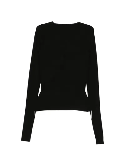 Rick Owens Temple Long-sleeve Top In Black