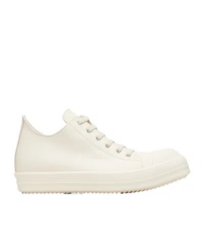 Rick Owens Temple Low-top Sneakers In White