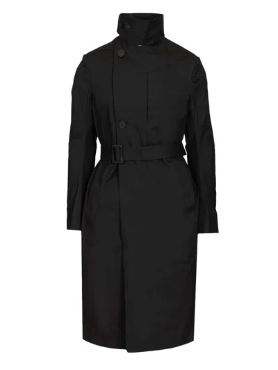 Rick Owens Temple Mastodon Trench Coat Coats Black