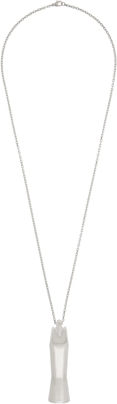 Rick Owens Temple Mega Sister Charm Necklace In Metallic