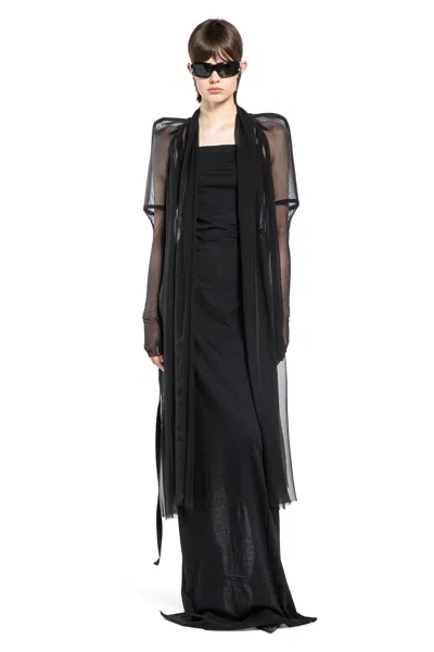 Rick Owens Temple Metro Coat In Black