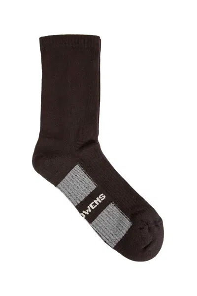 Rick Owens Temple Mid Calf Socks In Green