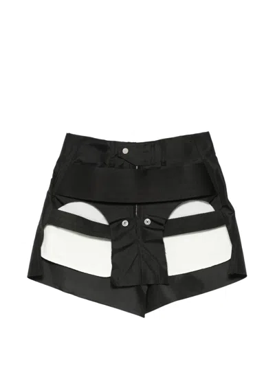 Rick Owens Temple Mini Skirt In Black