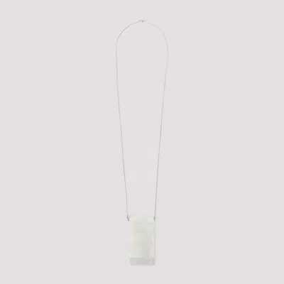 Rick Owens Temple Portable Ashtray Necklace In Silver