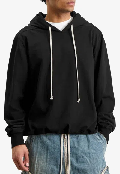 Rick Owens Temple Print Hooded Sweatshirt In Black
