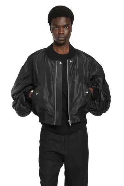 Rick Owens Temple Secchia Flight Jacket In Black