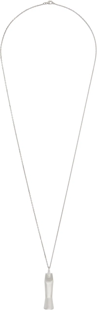 Rick Owens Temple Sister Charm Necklace In Metallic