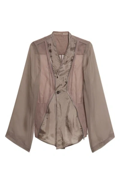 Rick Owens Temple Stag Jacket In Brown