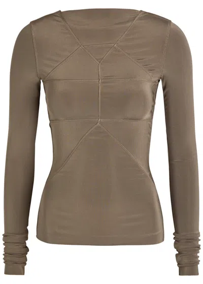 Rick Owens Temple Stretch-jersey Top In Multi