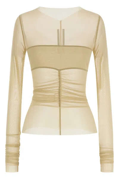 Rick Owens Beige Temple Top In Brown