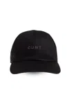 RICK OWENS TEXT-EMBROIDERED CURVED PEAK BASEBALL CAP