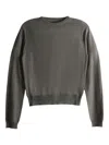 Rick Owens Textured Crew-neck Sweater In Gray