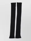 Rick Owens Textured Gloves Featuring Button Accents In Black