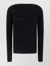 Rick Owens Ribbed-panel Long-sleeve Sweater In Black