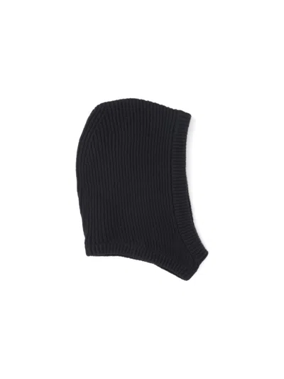 Rick Owens Textured Ribbed Cashmere Hood By  In Black