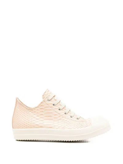 Rick Owens Textured Sneakers In Neutral