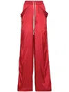 Rick Owens Textured Straight Trousers In Red