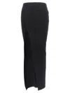 RICK OWENS 'THERESA' MAXI BLACK SKIRT WITH WIDE SPLIT AT THE FRONT IN VISCOSE BLEND WOMAN
