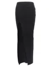 Rick Owens Black Hollywood Theresa Midi Skirt In Black