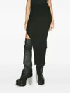Rick Owens Women Rib Maxi Skirt In Black