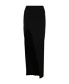 Rick Owens Theresa Side-slit Midi Skirt In Black