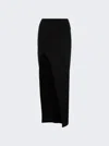 Rick Owens Theresa Side-slit Midi Skirt In Black