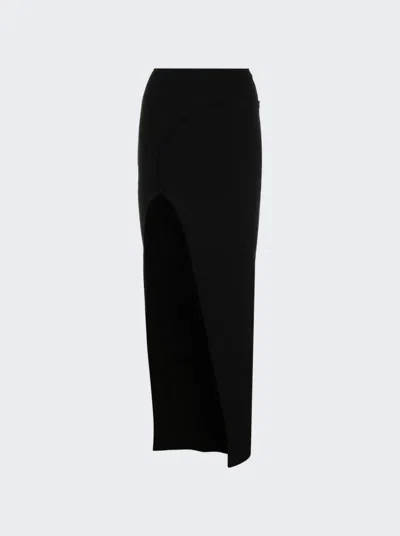 Rick Owens Theresa Side-slit Midi Skirt In Black