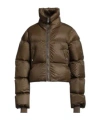 Rick Owens Thick Padded Down Jacket In Brown