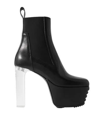 Rick Owens Thick-soled Ankle Boots In Black
