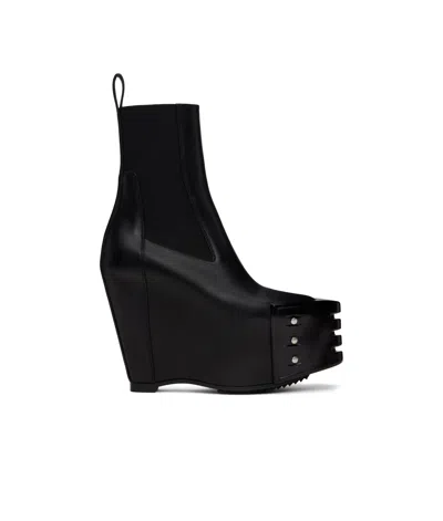 Rick Owens Thick Soled Chelsea Boots In Black