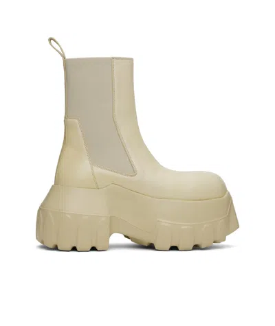 Rick Owens Thick Soled Chelsea Boots In Nude
