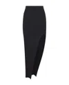 Rick Owens Slit-detailed Midi Skirt In Black