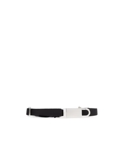 Rick Owens Logo Belt In Black