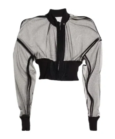 Rick Owens Thin Bomber Jacket In Purple