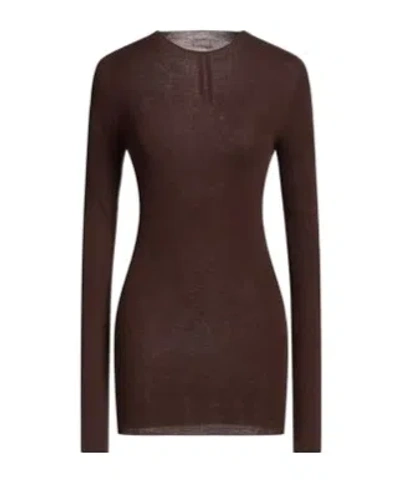 Rick Owens Thin Knitted Sweater In Red