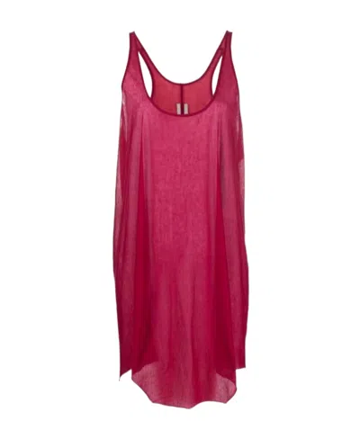 Rick Owens Tie-dye Asymmetric Top In Red