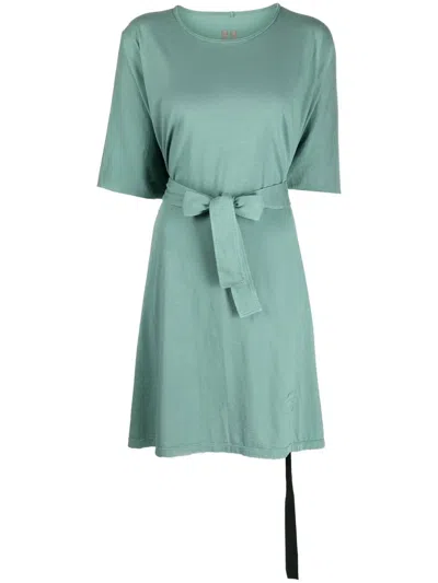 Rick Owens Tie-front Short-sleeved T-shirt In Green