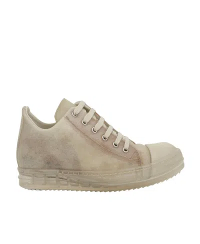 Rick Owens Tie Low Upper Board Shoes In Nude